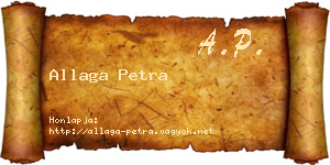 Allaga Petra névjegykártya
